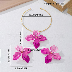 Комплекты из серег-гвоздиков и чокеров с цветочным узором для женщин&nbsp;WG356AA-01