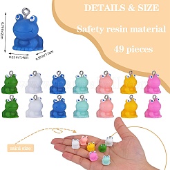 49pcs 7 Arten undurchsichtige Harzanhänger&nbsp;RESI-SZ0003-47