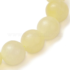 Bracelets extensibles en perles de jade topaze naturelle ronde de 8.5mm pour femmes et hommes&nbsp;BJEW-JB10512