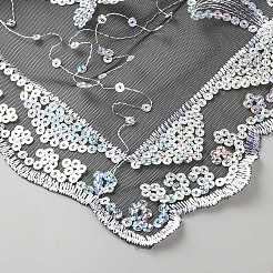 Съемная шаль из полиэстера с пайетками в виде луны и звезды&nbsp;AJEW-WH20072-44A