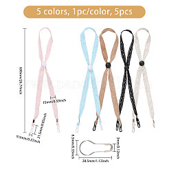 5 bonnet en polycoton 5 couleurs avec cordon de menton amovible et flexible&nbsp;AJEW-CA0005-19