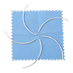 5 шт. 925 изогнутые трубчатые бусины из стерлингового серебра&nbsp;STER-TA0001-52