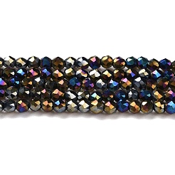 Chapelets de perles en verre électroplaqué&nbsp;LS-GLAA-H021-01A-AB02
