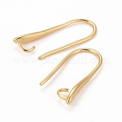 Ganchos para pendientes de latón ecológicos chapados en rack&nbsp;LS-KK-D075-13G-RS