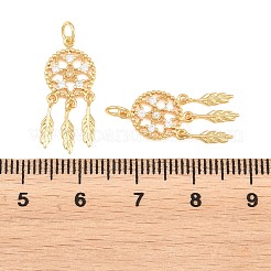 Pendentifs en laiton zircon cubique transparent&nbsp;KK-P353-03G