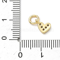 Латунные микро проложить кубического циркония сердце подвески&nbsp;KK-C156-30G