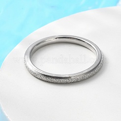 Anello sottile e semplice in acciaio inossidabile 201 testurizzato anti-ossidazione per le donne&nbsp;RJEW-I089-26P