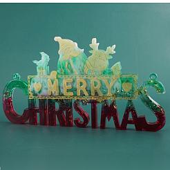 Weihnachten DIY Anhänger Silikonformen&nbsp;X-DIY-D049-11