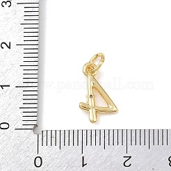 Messing micro pave klar zirkonia charme&nbsp;KK-P339-27G-04