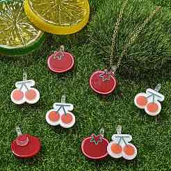 30шт 2 стиля непрозрачные акриловые подвески&nbsp;OACR-CJ0002-60