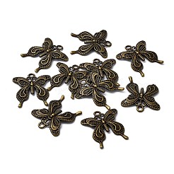 Colgantes de mariposa de acero de estilo tibetano&nbsp;TIBEP-3945-AB-NR