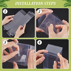 ПВХ пластиковый подарочный футляр для хранения&nbsp;CON-WH0088-60B