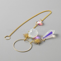Attrape-soleil suspendus en verre&nbsp;HJEW-WH0042-57G