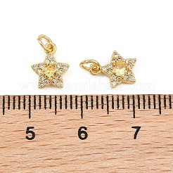 Adornos de latón micropavé de circonia cúbica&nbsp;KK-Q085-12G-03