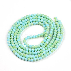 Выпечка окрашенные стеклянные бусины пряди&nbsp;DGLA-N003-4mm-C04