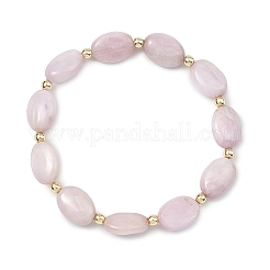Bracelets extensibles ovales en perles de kunzite naturelle et d'hématite synthétique non magnétique pour femmes et hommes&nbsp;BJEW-JB13934-03