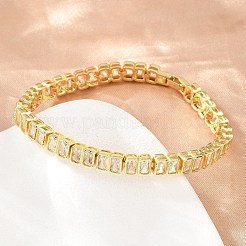 Bracciali da tennis in ottone con zirconi cubici trasparenti per donna&nbsp;KK-CBA68DA-12G