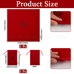Bolsa de almacenamiento con cordón para cartas del tarot con estampado de estrellas&nbsp;TP-CN0001-34A
