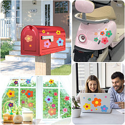 12 pieza de pegatinas de pared de PVC con estampado de flores de 12 estilos&nbsp;DIY-CA0007-69