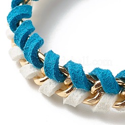 Braccialetto di fascino con nappa in poliestere per ragazze adolescenti&nbsp;X1-BJEW-TA00021-3