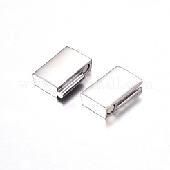 Fermoirs magnétiques en acier inoxydable 304 résistant au ternissement avec emembouts collées&nbsp;X-STAS-I011-15