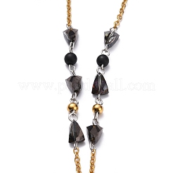 Collares de cuentas de acero inoxidable 304&nbsp;NJEW-H210-A-G
