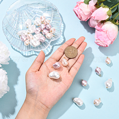 30 шт. подвески из гальванизированного стекла с жемчужинами в двух стилях&nbsp;PALLOY-YW00111