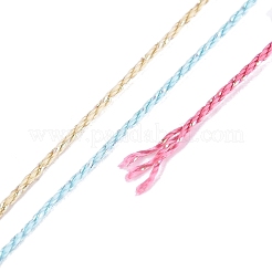 5 rollo de cuerdas de nailon trenzadas de 9 cabos con hilo metálico&nbsp;OCOR-Q062-01J