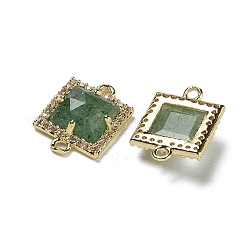 Натуральный зеленый клубничный кварц граненые квадратные звенья&nbsp;G-I375-03G-06