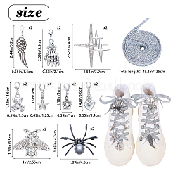 20 breloque pour chaussures en alliage et acier inoxydable 316&nbsp;SJEW-JOY00001