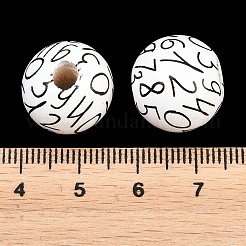 Gedruckte europäische Holzperlen&nbsp;WOOD-G029-01