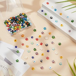 240шт 12 вида цветов ручной работы из стеклянных бусин Миллефиори&nbsp;LAMP-HY0001-09