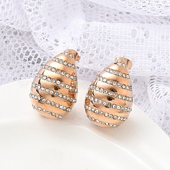 Pendientes de lágrima de acero inoxidable 304&nbsp;EJEW-B108-06RG