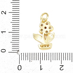 Colgante micropavé cubic zirconia de latón&nbsp;KK-F938-28G-04