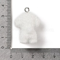 Подвески из флокированной смолы с милыми щенками&nbsp;MACR-P043-L01