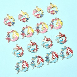 16шт 4 стиля подвески из сплава с эмалью&nbsp;ENAM-FS0002-24