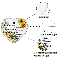 1 шт. фарфоровые большие подвески ручной работы&nbsp;AJEW-CN0001-79B