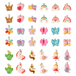 36шт 18 стиля подвески из непрозрачной и прозрачной смолы&nbsp;RESI-TA0001-99