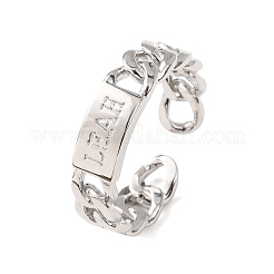 Anelli aperti con polsino in ottone per donna&nbsp;RJEW-A098-03P