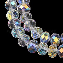 Chapelets de perles en verre transparent électrolytique&nbsp;EGLA-A046-01B-21