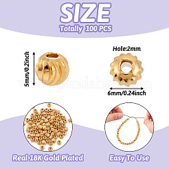 Латунные бусины&nbsp;LS-X1-KK-G312-01G-6mm-G