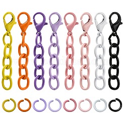 20 prolunga per catena in ferro verniciata a forno in 2 colori e 20 anelli di congiunzione aperti in lega verniciati a forno in 2 colori&nbsp;FIND-FS0005-29C