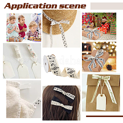 Ленты с принтом из хлопка длиной 10 м.&nbsp;DIY-WH0580-02C