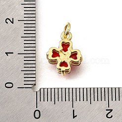 Colgante micropavé cubic zirconia de latón&nbsp;KK-V008-11G-03