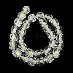 Нити из фольгированных бусин лэмпворк ручной работы FOIL-C002-01C