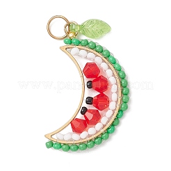 4 шт. 4-х цветные круглые стеклянные бусины в виде фруктовых подвесок&nbsp;PALLOY-MZ00864