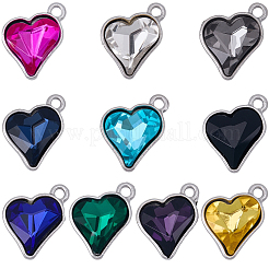 20шт 10 цвета подвески из сплава стекла&nbsp;FIND-BM0001-18