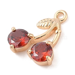 Стеклянные подвески из латуни с инкрустацией&nbsp;KK-S388-14G