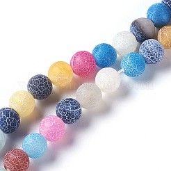 Естественные выветрившиеся агатовые бусины&nbsp;X-G-P414-A07