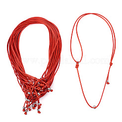 Воском ожерелья шнура полиэстер&nbsp;NJEW-TAC0022-01